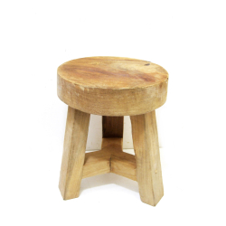 Stołek Taboret z drewna egzotycznego tekowego 30cm